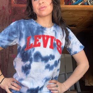 Upcycled Levi's Tie-Dye(by hand) T-Shirt